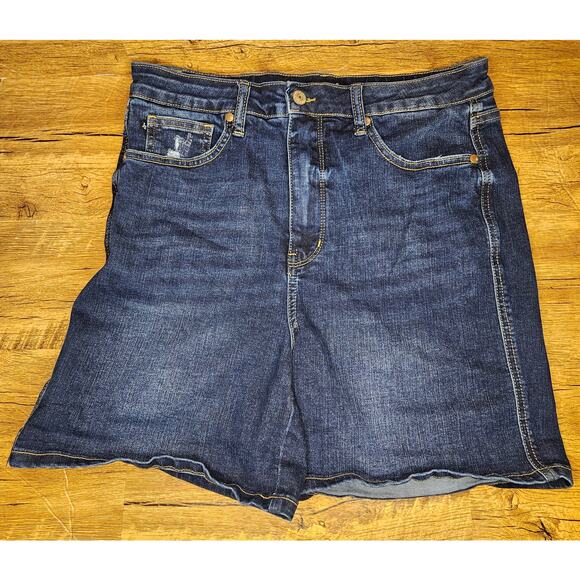 Judy Blue Tummy Control High Waist Stretch Jean shorts size XL - Picture 3 of 7